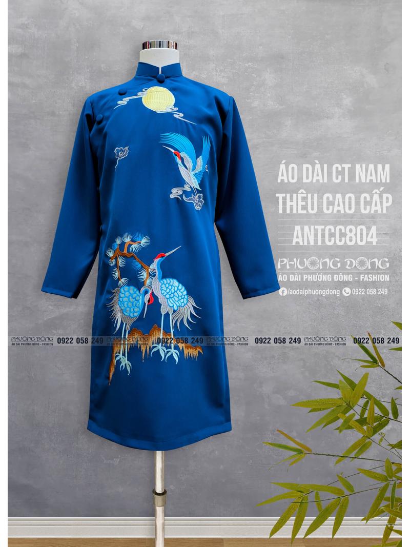 Áo Dài Cách Tân Nam Thêu Cao Cấp ANTCC804